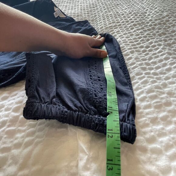 Time and Tru Women's Blue Eyelet with Puff Sleeves Mini Dress Sizes XS - Picture 8 of 9